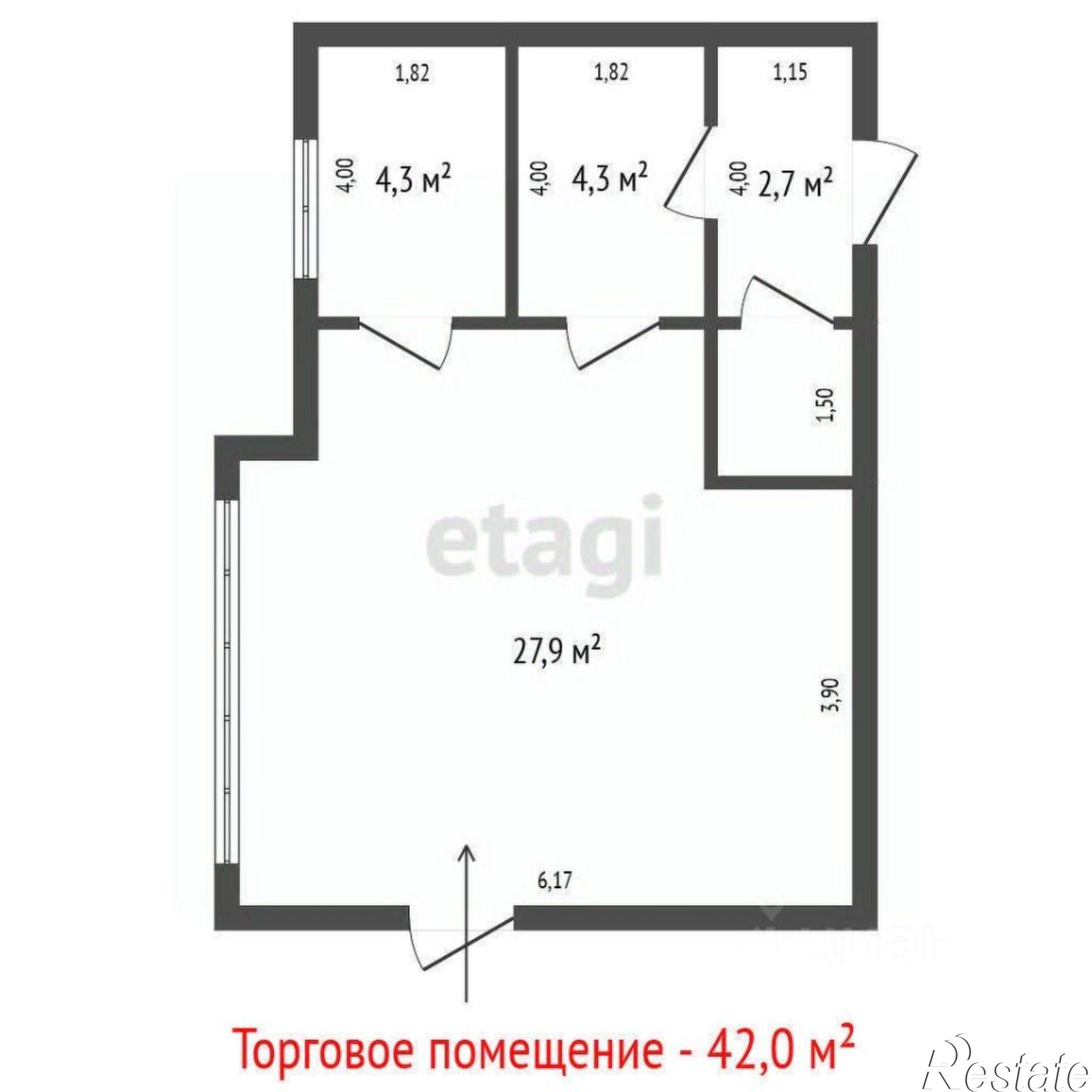 Купить торговое помещение за 4 478 180 рублей на ул Самстроя, 1